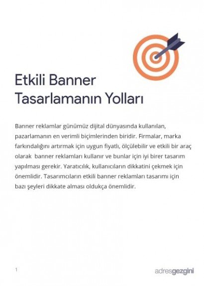 Etkili Banner Tasarlamanın Yolları Etkili Banner Tasarlamanın Yolları